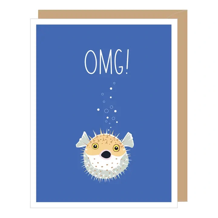 Blowfish Birthday Bash: A Candle-Lit Card of Celebration!